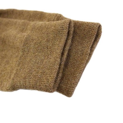 Hermes Knitted Cardigan Long Sleeves Long Alpaca 36 Brown KH