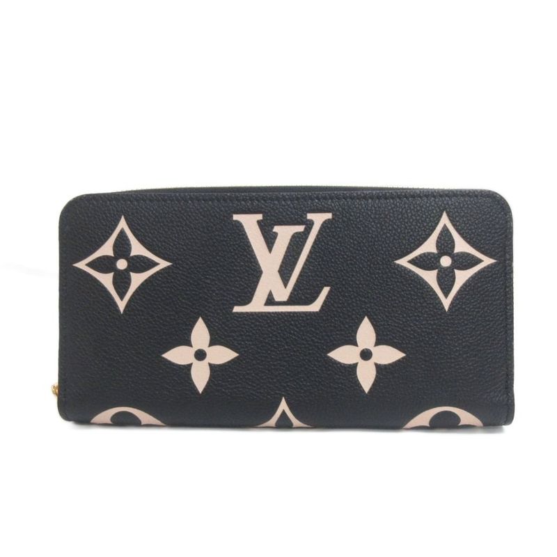 Louis Vuitton Zippy Wallet Bicolor Monogram Long Wallet Round Zipper Leather