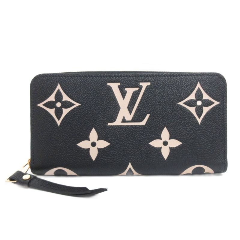 Louis Vuitton Zippy Wallet Bicolor Monogram Long Wallet Round Zipper Leather
