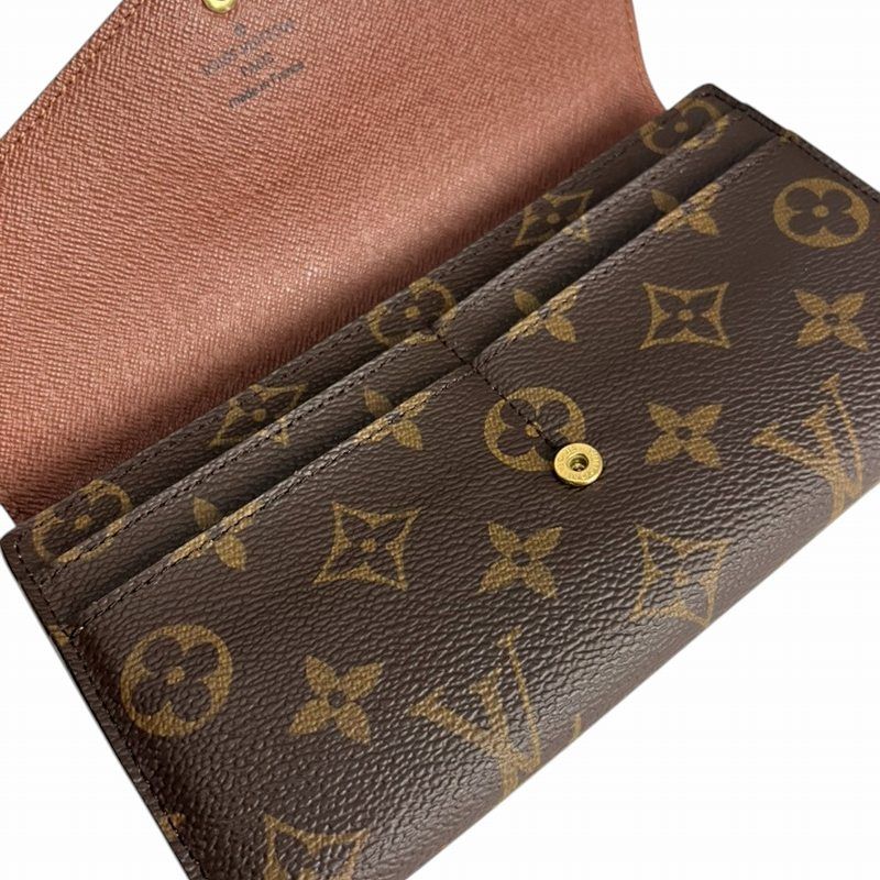 Louis Vuitton M60531 Monogram Portefeuille Sarah Long Wallet Brown