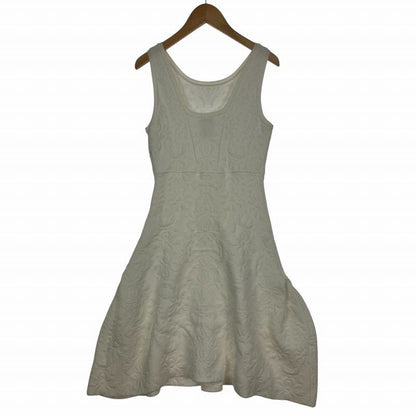 Chanel Dress Sleeveless Coco-mark Damask Embossed P45387k04766 White 36 S