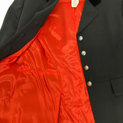 Hermes Tailored Jacket Serie Button Collar Velour Wool Black 40