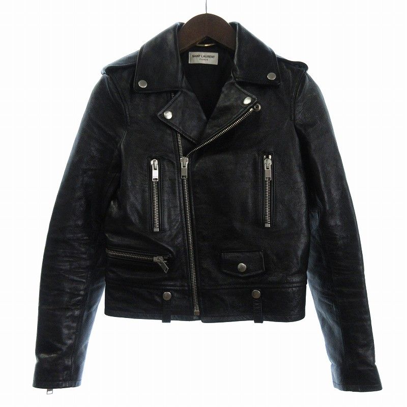Saint Laurent Paris L01 Classic Motorcycle Leather Jacket Double Riders 481862