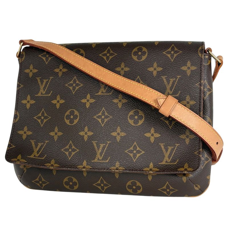 Louis Vuitton Musette Tango Long Crossbody Shoulder Bag Monogram Brown M51388