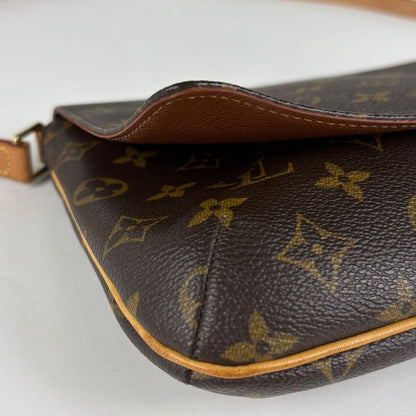 Louis Vuitton Musette Tango Long Crossbody Shoulder Bag Monogram Brown M51388