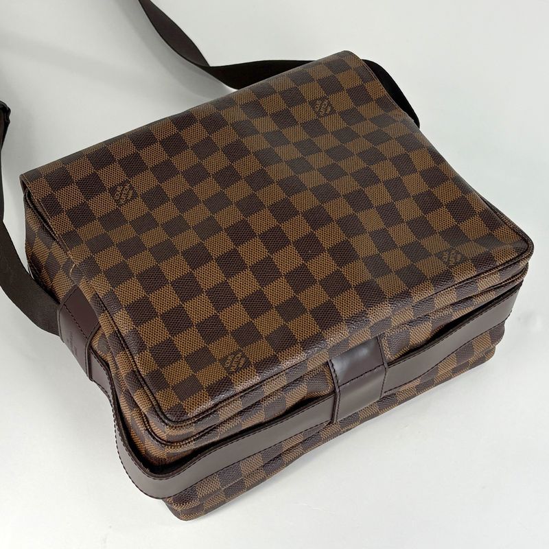 Louis Vuitton Naviglio Crossbody Shoulder Bag Damier Brown N45255 Women