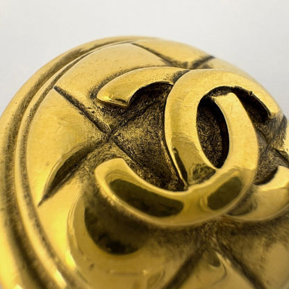 Chanel Coco Mark Round Earrings Round Shape Earrings GP Gold Ladies