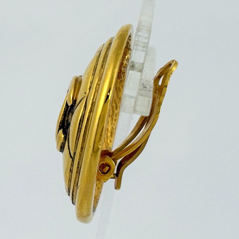 Chanel Coco Mark Round Earrings Round Shape Earrings GP Gold Ladies