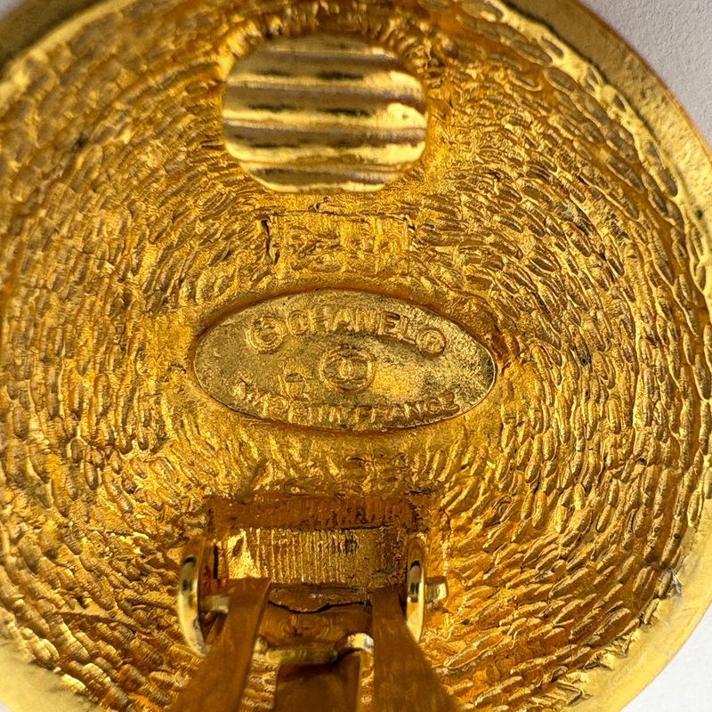 Chanel Coco Mark Round Earrings Round Shape Earrings GP Gold Ladies