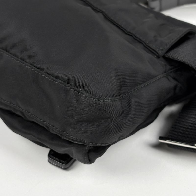 Prada Logo Plate Waist Bag Body Bag Body Bag Nylon Nero (Black) Women