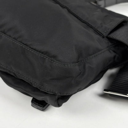 Prada Logo Plate Waist Bag Body Bag Body Bag Nylon Nero (Black) Women
