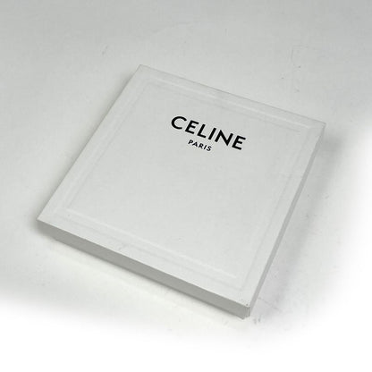 Celine Logo Coin Case Card Case Card Holder Coin Case Leather Light Blue Women