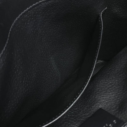 Celine Macadam Pattern Handbag Circle Logo Tote Handbag Coated Canvas Black