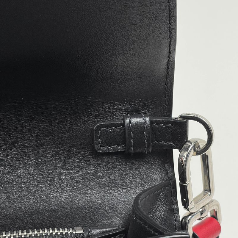 Prada Electra Shoulder Bag Logo Studded Shoulder Bag Leather Nero (Black)