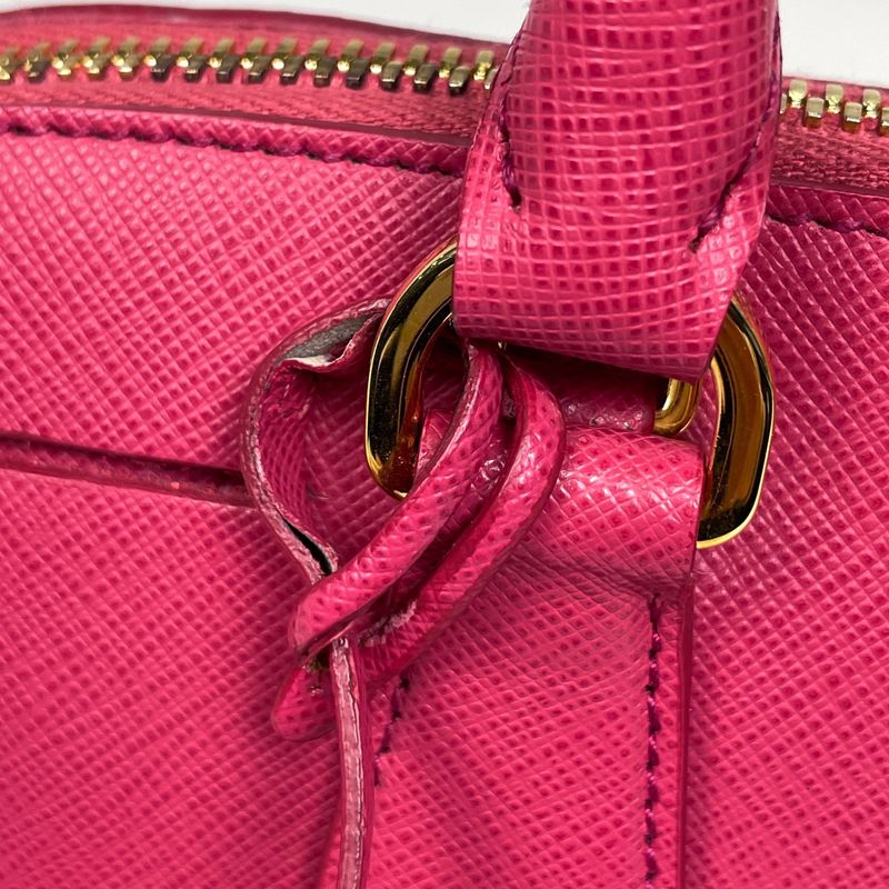 Prada Logo Plate Handbag 2way Shoulder Bag Promenade Handbag Saffiano Leather