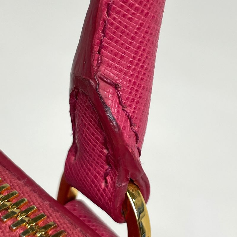 Prada Logo Plate Handbag 2way Shoulder Bag Promenade Handbag Saffiano Leather