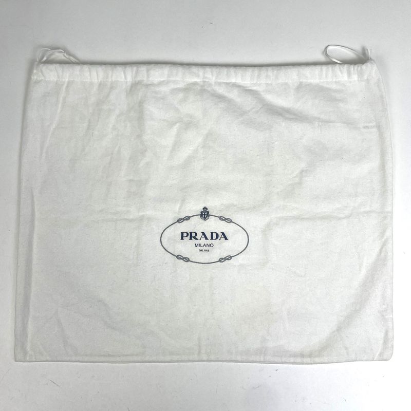 Prada Logo Plate Handbag 2way Shoulder Bag Promenade Handbag Saffiano Leather