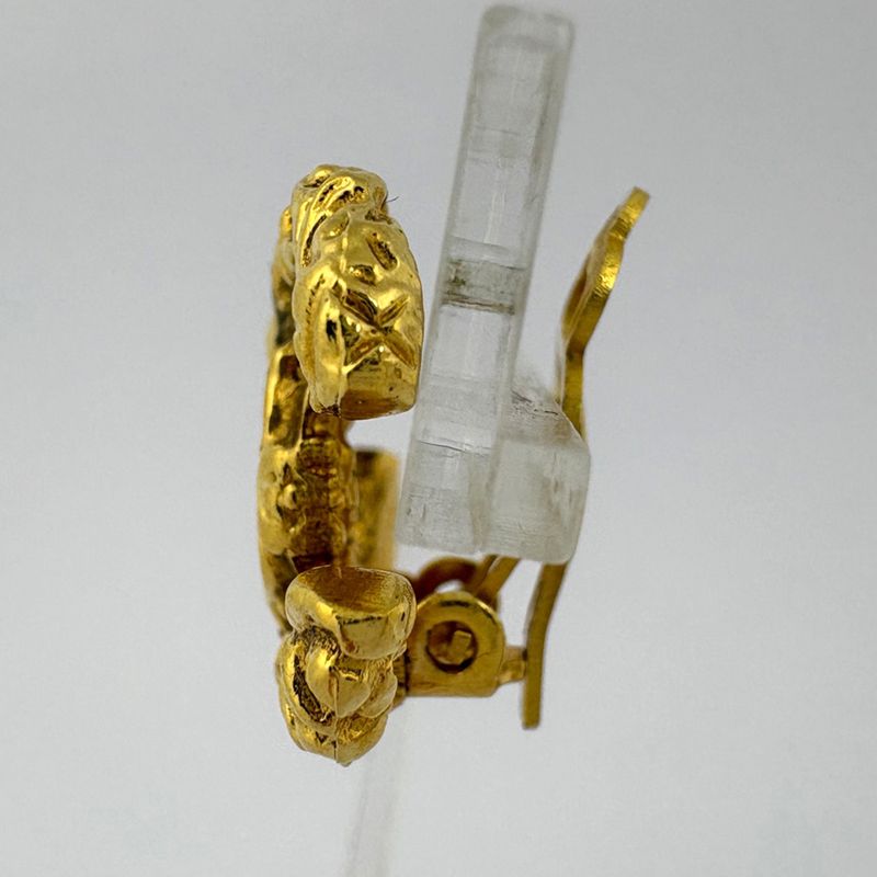 Chanel Coco Mark Earrings GP Gold Ladies