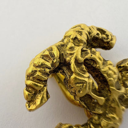 Chanel Coco Mark Earrings GP Gold Ladies