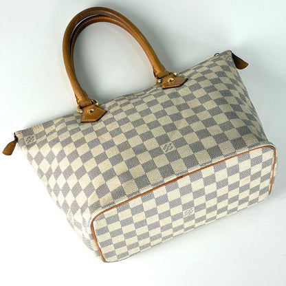 Louis Vuitton Saleya PM Handbag Tote Bag Damier Azure White N51186 Women