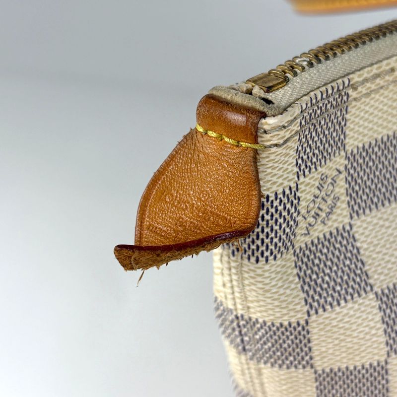 Louis Vuitton Saleya PM Handbag Tote Bag Damier Azure White N51186 Women