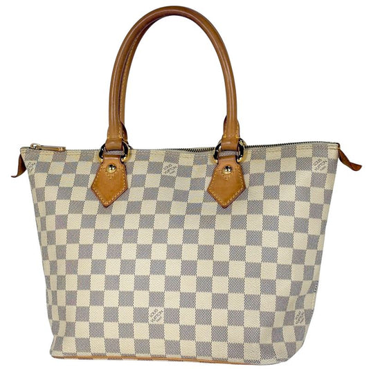 Louis Vuitton Saleya PM Handbag Tote Bag Damier Azure White N51186 Women