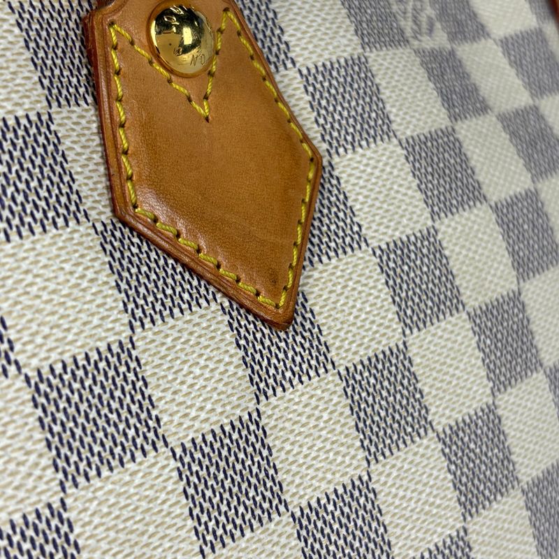 Louis Vuitton Saleya PM Handbag Tote Bag Damier Azure White N51186 Women