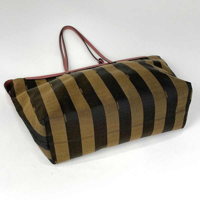 Fendi Pecan Pattern Tote Bag Shoulder Bag Tote Bag Canvas Brown 8bh185 Women