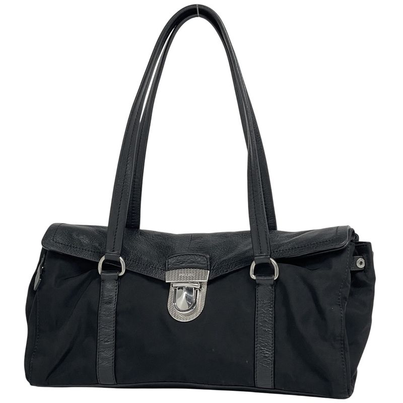Prada Logo Handbag Shoulder Bag Handbag Nylon Nero (Black) Women