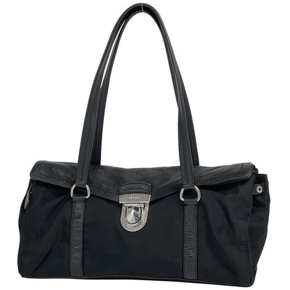 Prada Logo Handbag Shoulder Bag Handbag Nylon Nero (Black) Women