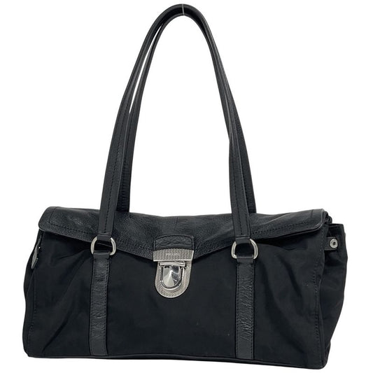 Prada Logo Handbag Shoulder Bag Handbag Nylon Nero (Black) Women