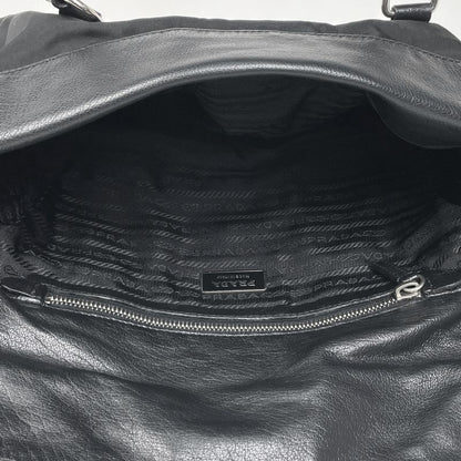 Prada Logo Handbag Shoulder Bag Handbag Nylon Nero (Black) Women