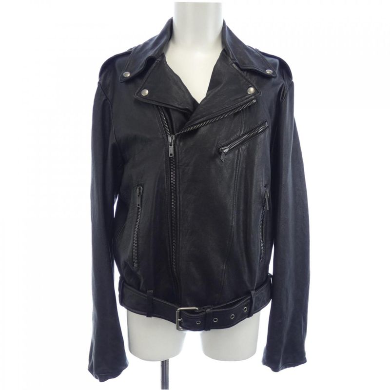 Gucci 654909 Xnamz Leather Riders Jacket