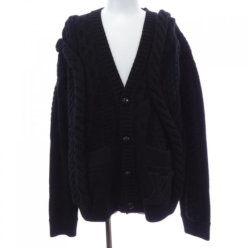 Louis Vuitton Chunky Wool-Blend Cable Cardigan Hsn71wsur Cardigan