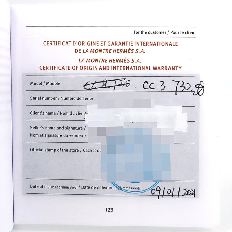 Hermes Cape Cod Chaine D'ancre D Cc3.730 SS Quartz