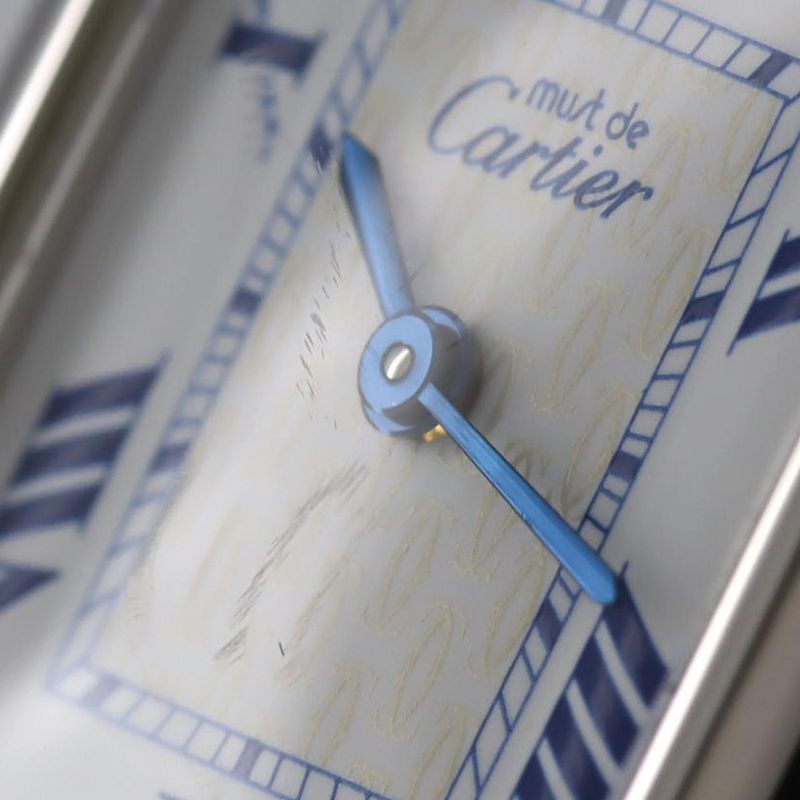 Cartier Must Tank Sm W1014054 Silver Quartz