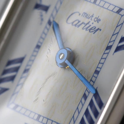 Cartier Must Tank Sm W1014054 Silver Quartz