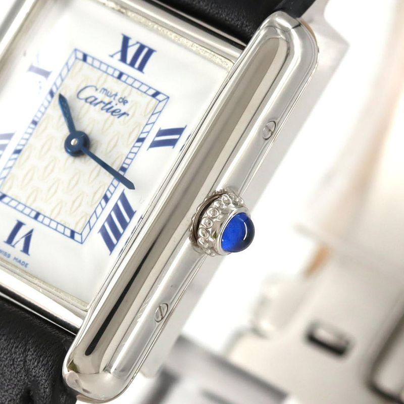 Cartier Must Tank Sm W1014054 Silver Quartz