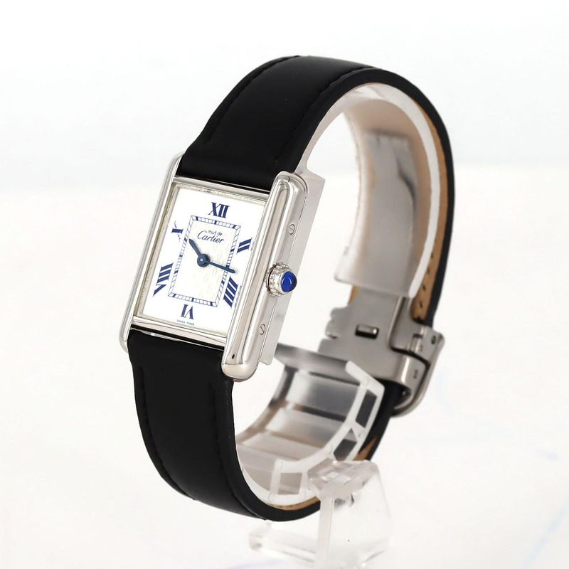 Cartier Must Tank Sm W1014054 Silver Quartz