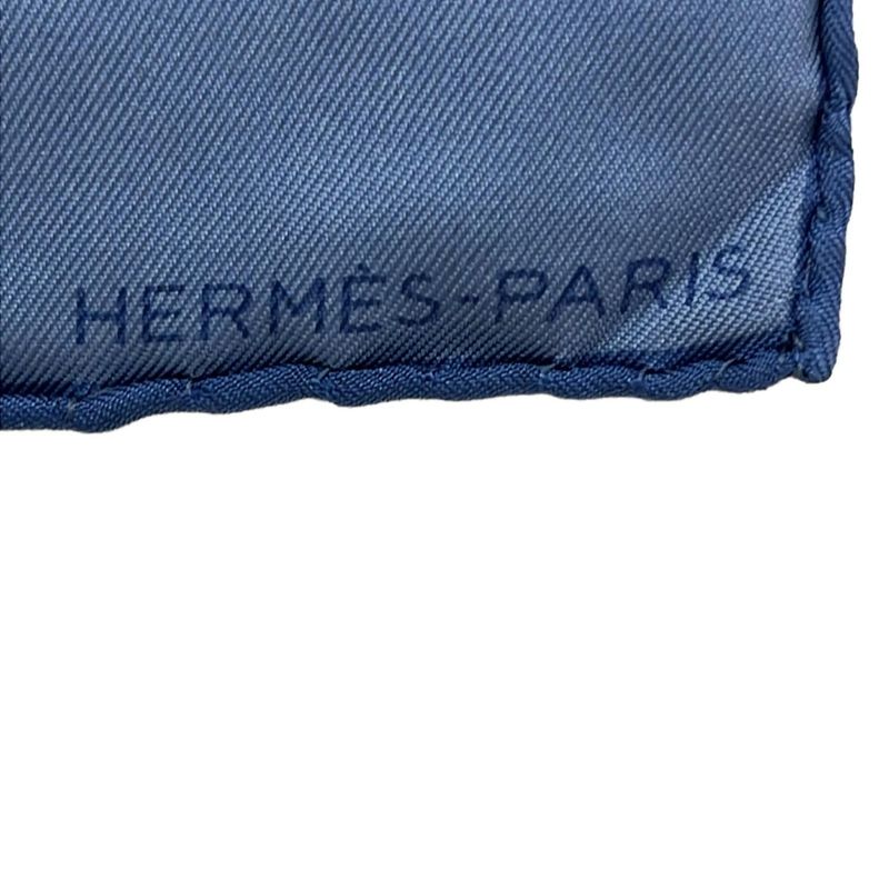 Hermes Scarf Petit Carré Blue Silk Pocket Chief