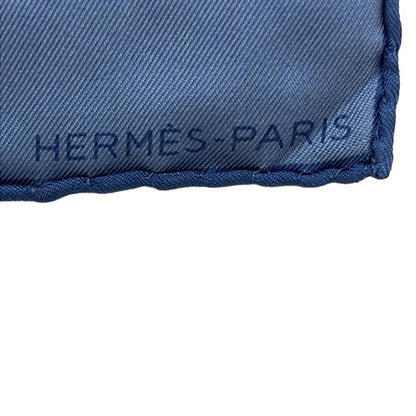 Hermes Scarf Petit Carré Blue Silk Pocket Chief