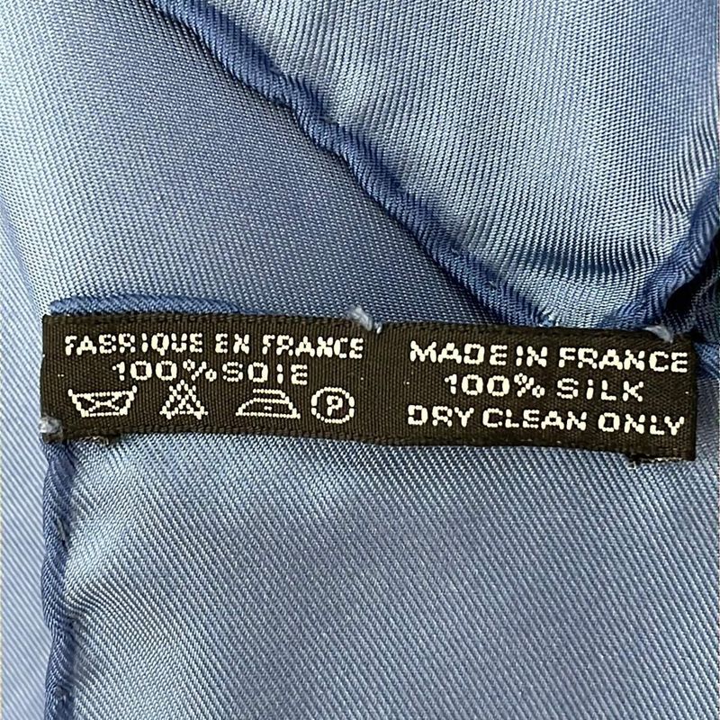 Hermes Scarf Petit Carré Blue Silk Pocket Chief