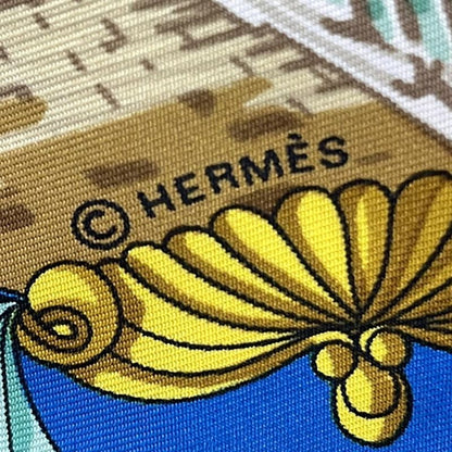 Hermes Carré 90 Like Scarf Red Ivory and Multi L'entente Cordiale French-English