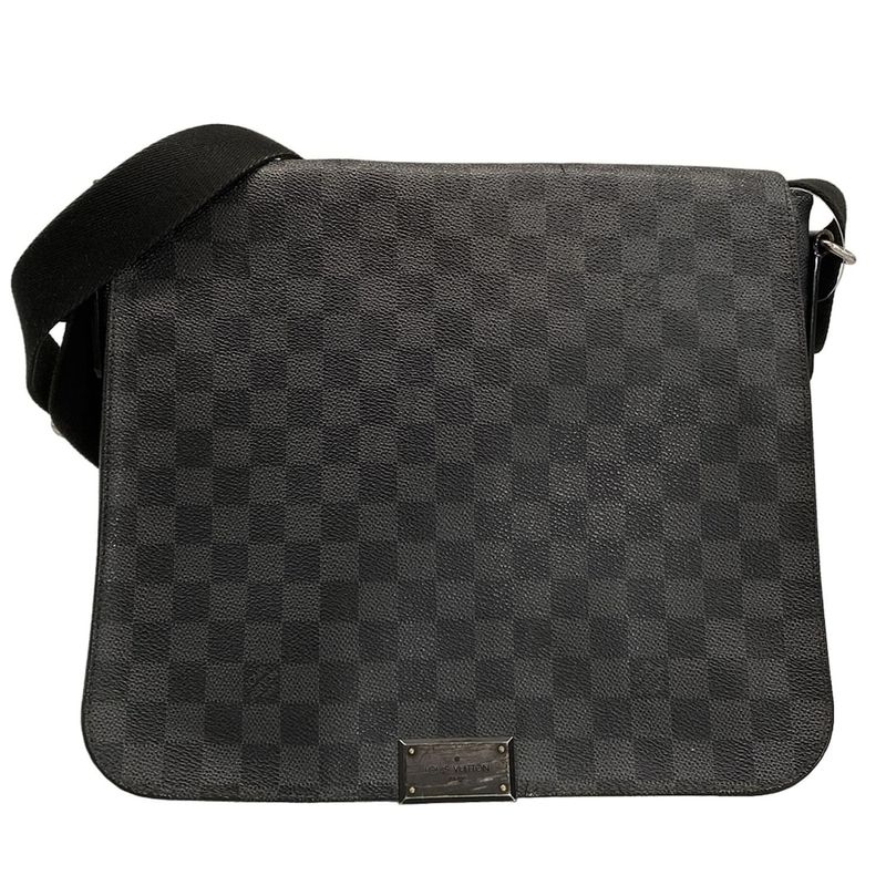Louis Vuitton Shoulder Bag Damier Graphite Daniel MM N58029