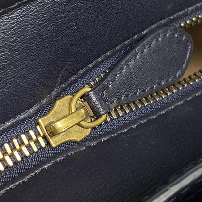 Celine Handbag Luggage Micro Shopper Black X Khaki X Beige Leather