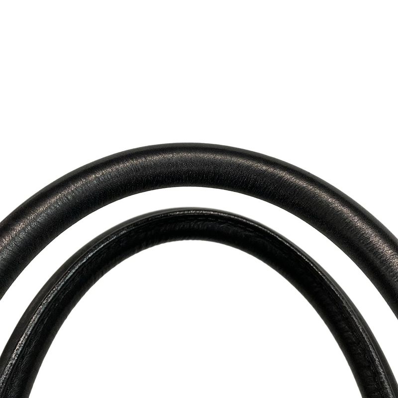 Celine Handbag Luggage Mini Shopper Black and Ivory Linen Leather