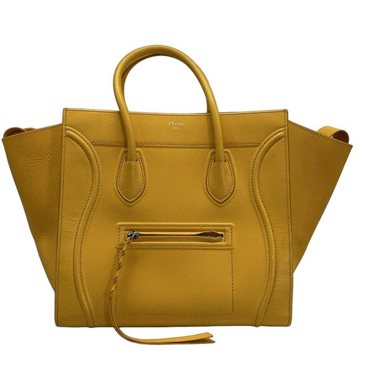 Celine Luggage Phantom Yellow Leather