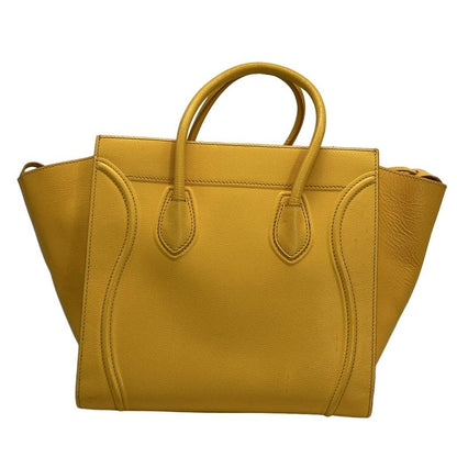 Celine Luggage Phantom Yellow Leather