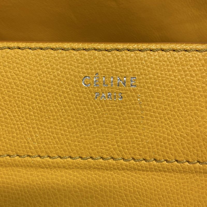 Celine Luggage Phantom Yellow Leather