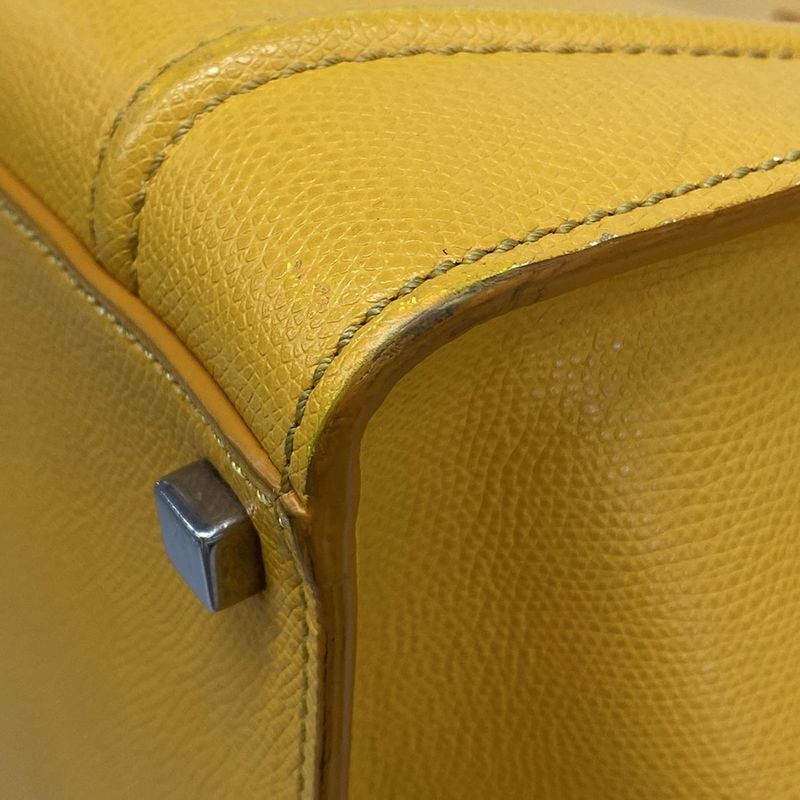 Celine Luggage Phantom Yellow Leather